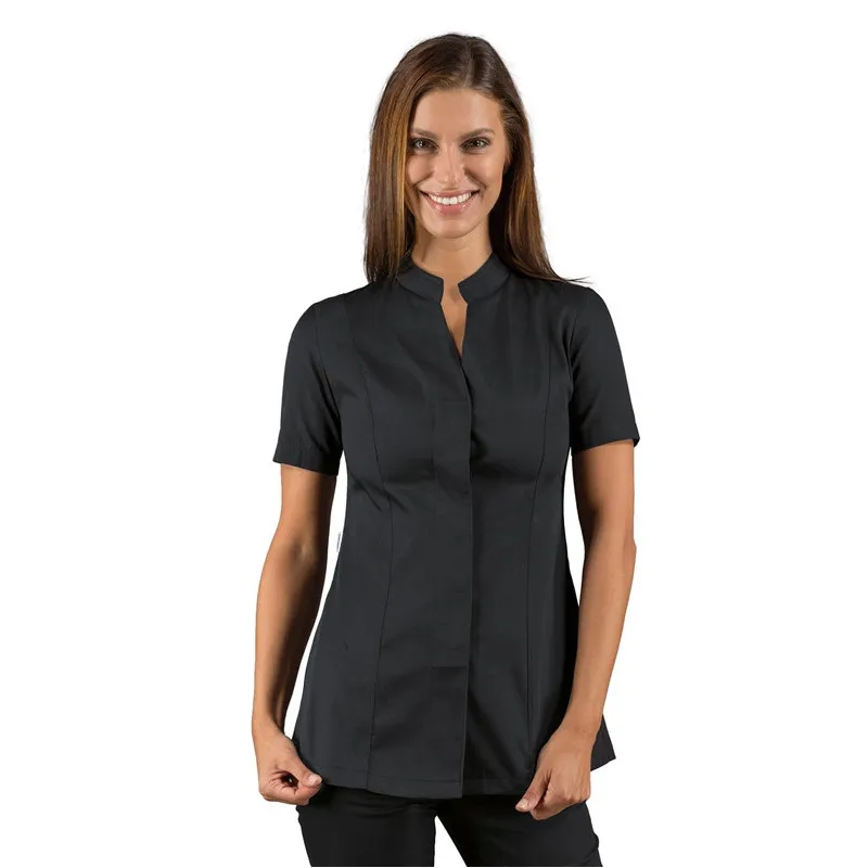 CASACA LABORAL DE MUJER HIBISCUS NEGRA ISACCO  OUTLET TALLA S