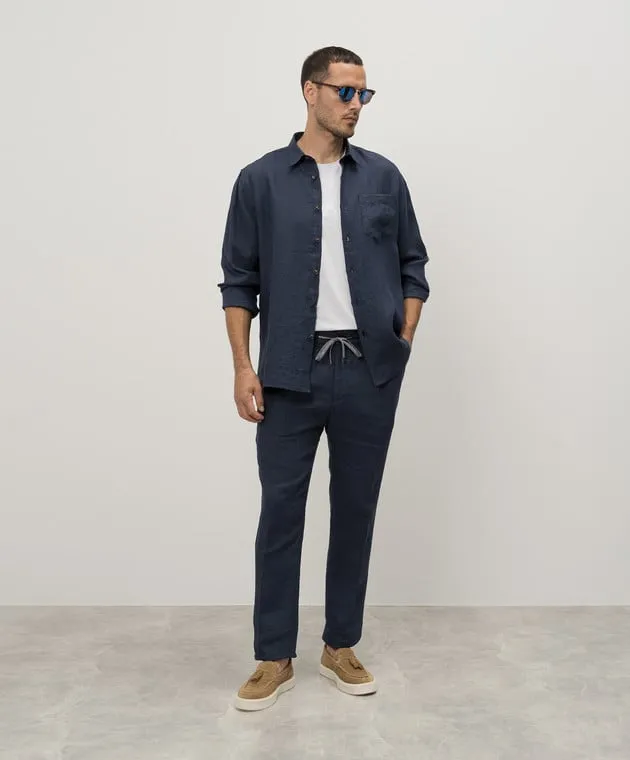 Cashmere&Whiskey Blue linen pants