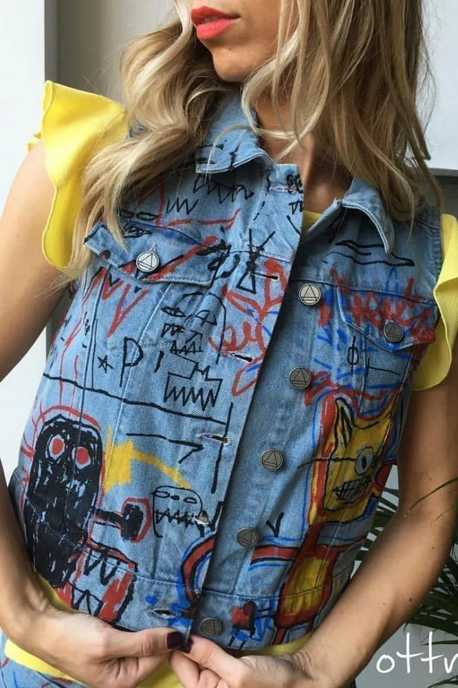 Chaleco Vaquero Basquiat