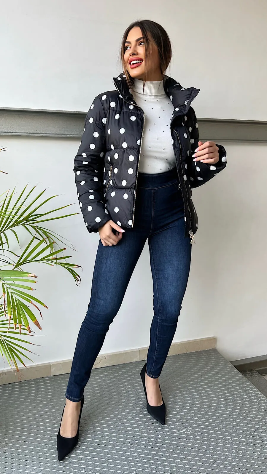 Chaqueta Acolchada Puntos