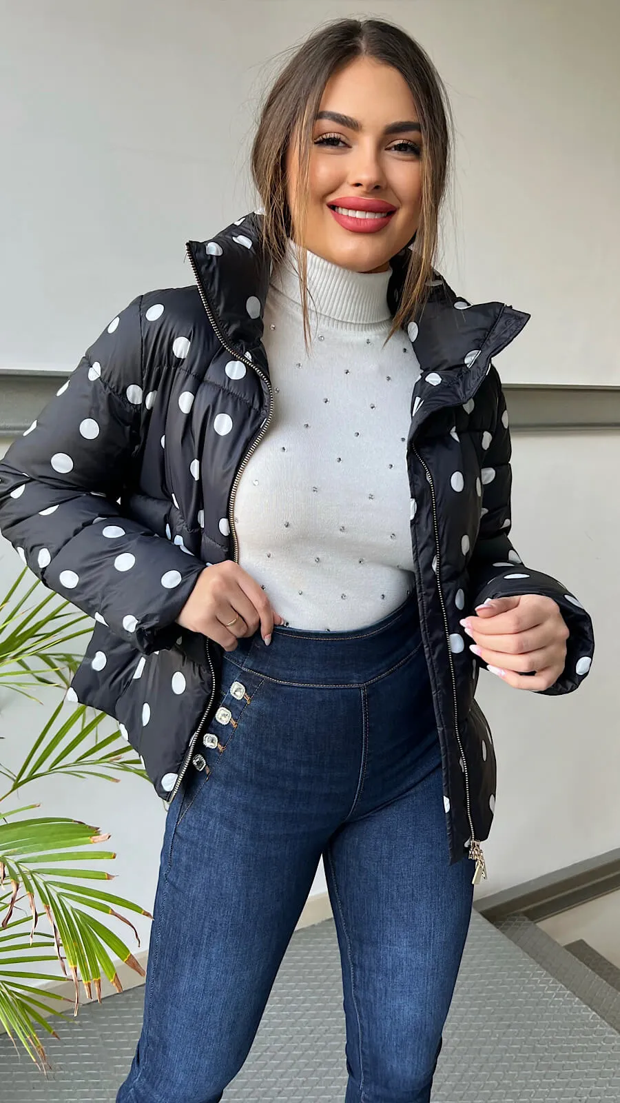 Chaqueta Acolchada Puntos