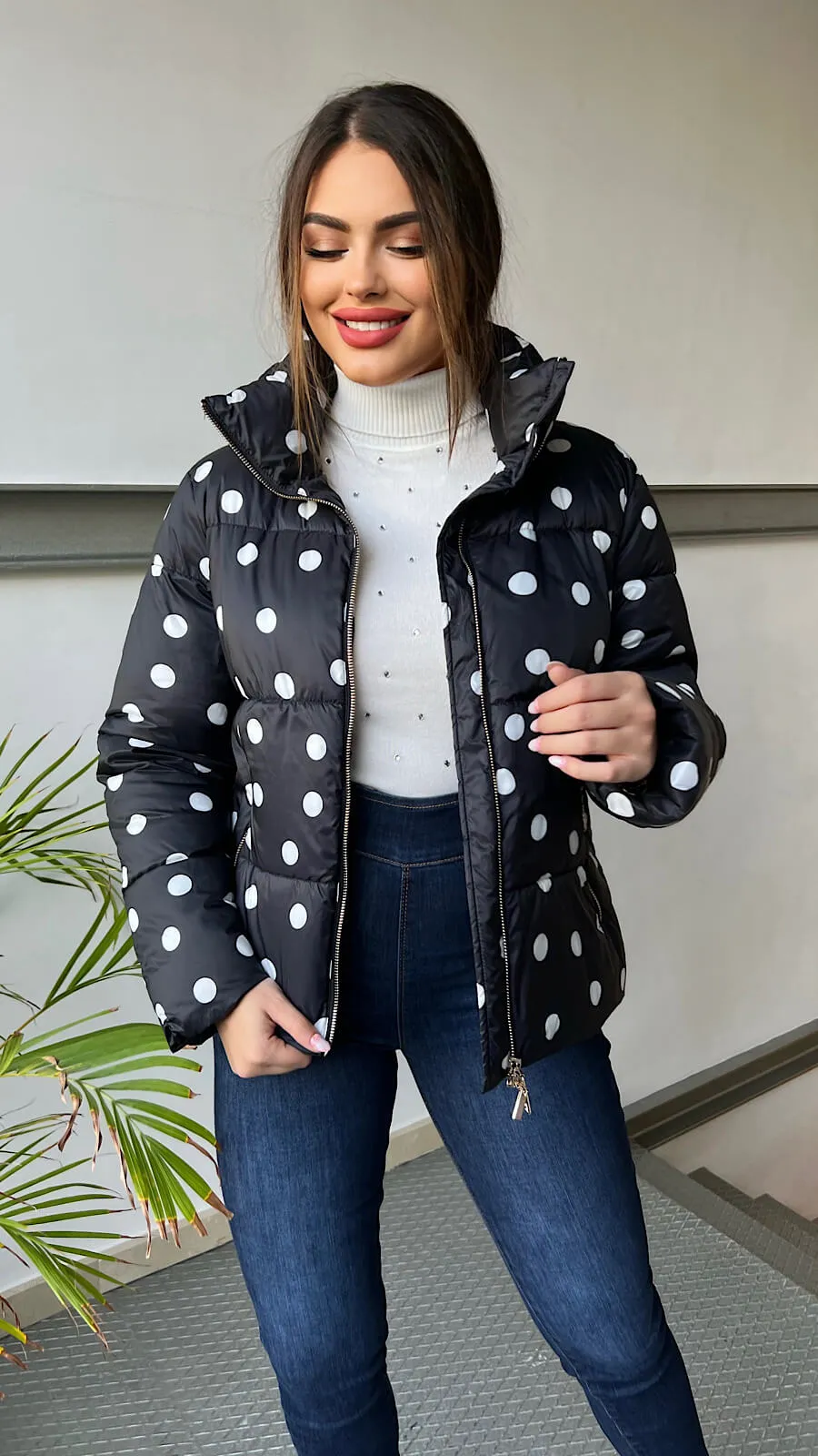 Chaqueta Acolchada Puntos