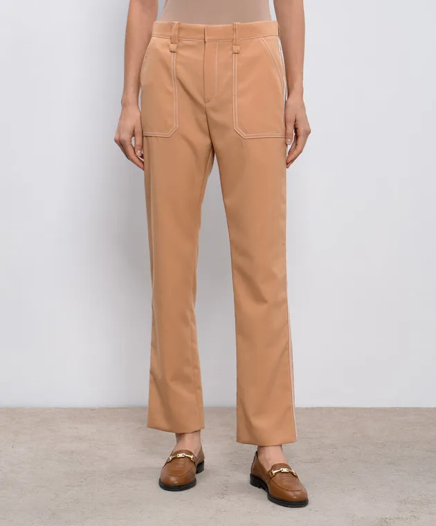 Chloe Beige pants with wool
