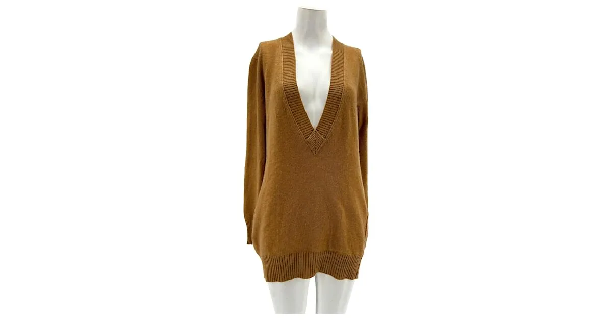 Chloé Camiseta de punto CHLOE.Cachemira S internacional Camello 