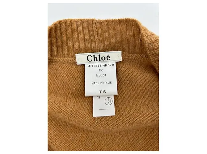 Chloé Camiseta de punto CHLOE.Cachemira S internacional Camello 