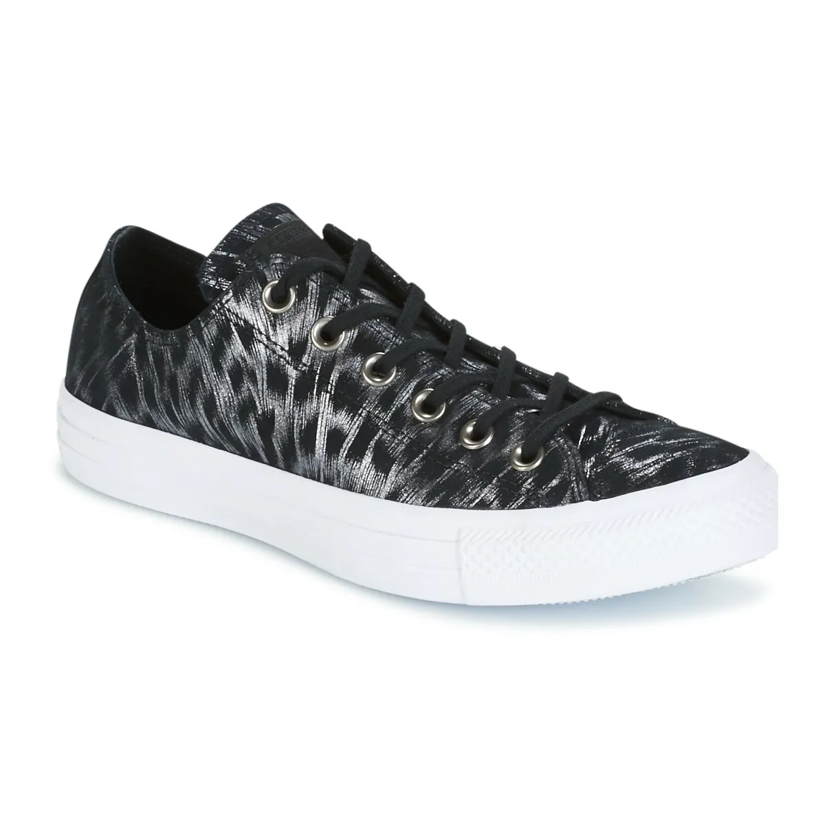CHUCK TAYLOR ALL STAR SHIMMER SUEDE OX BLACK/BLACK/WHITE