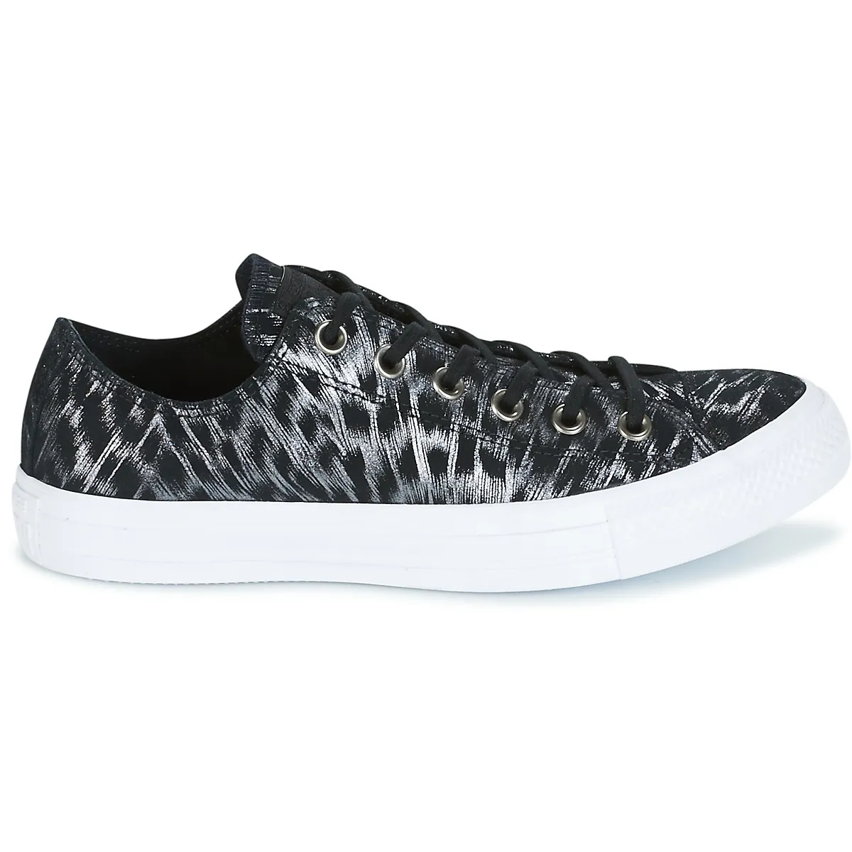CHUCK TAYLOR ALL STAR SHIMMER SUEDE OX BLACK/BLACK/WHITE