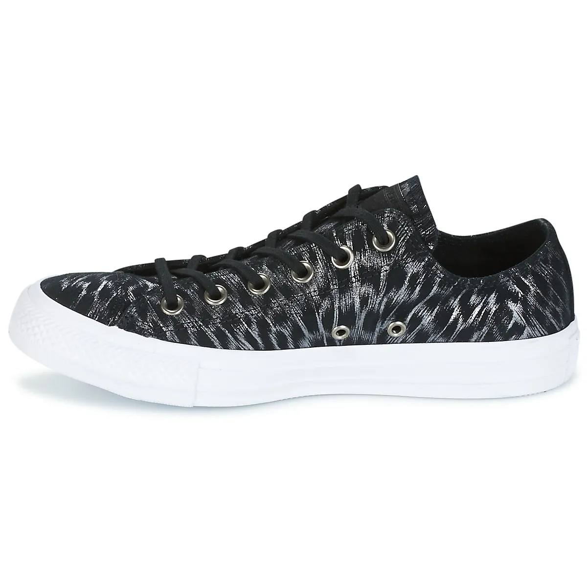 CHUCK TAYLOR ALL STAR SHIMMER SUEDE OX BLACK/BLACK/WHITE