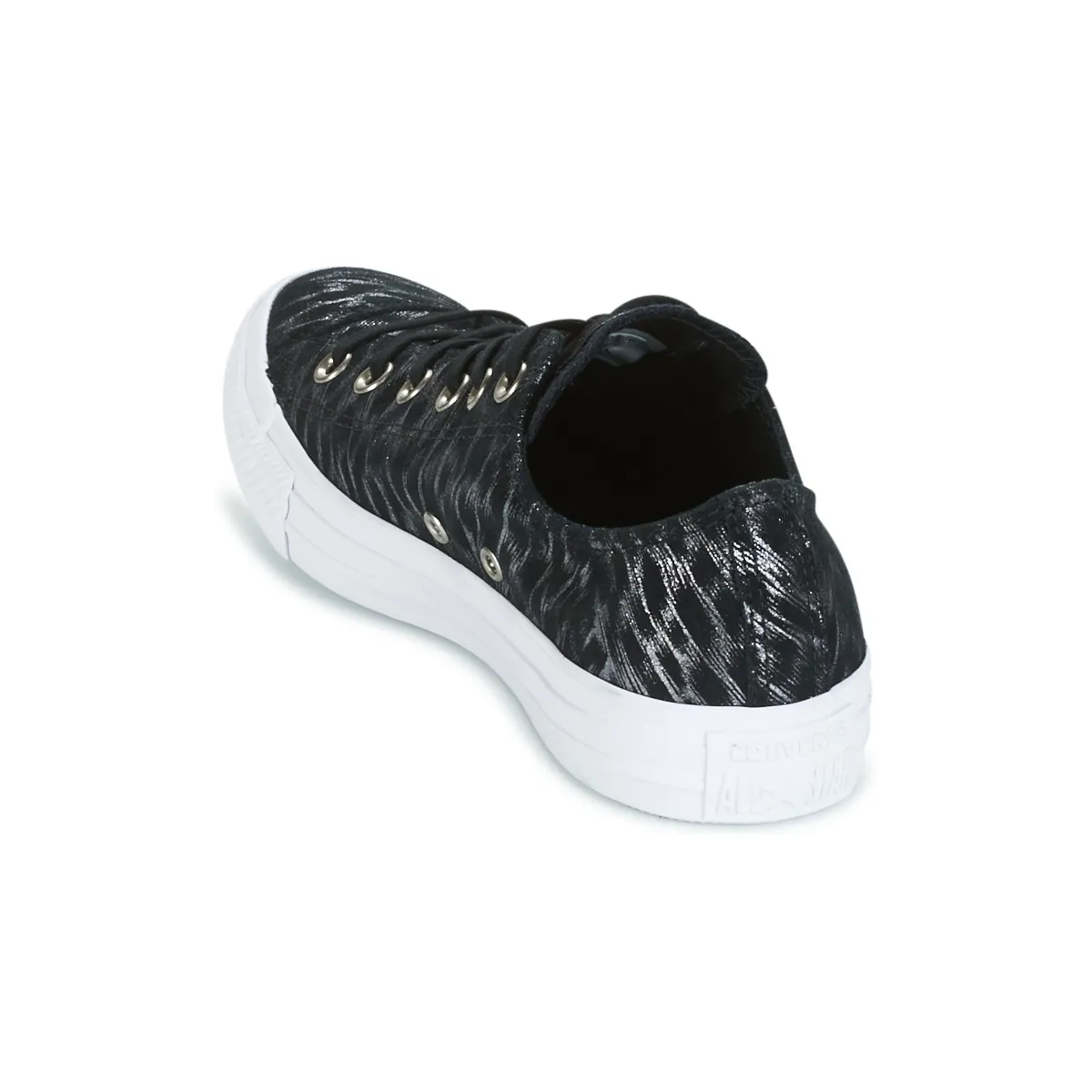 CHUCK TAYLOR ALL STAR SHIMMER SUEDE OX BLACK/BLACK/WHITE