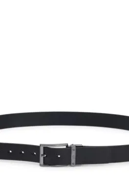 Cinturón reversible de piel italiana y hebillas con placa y aguja