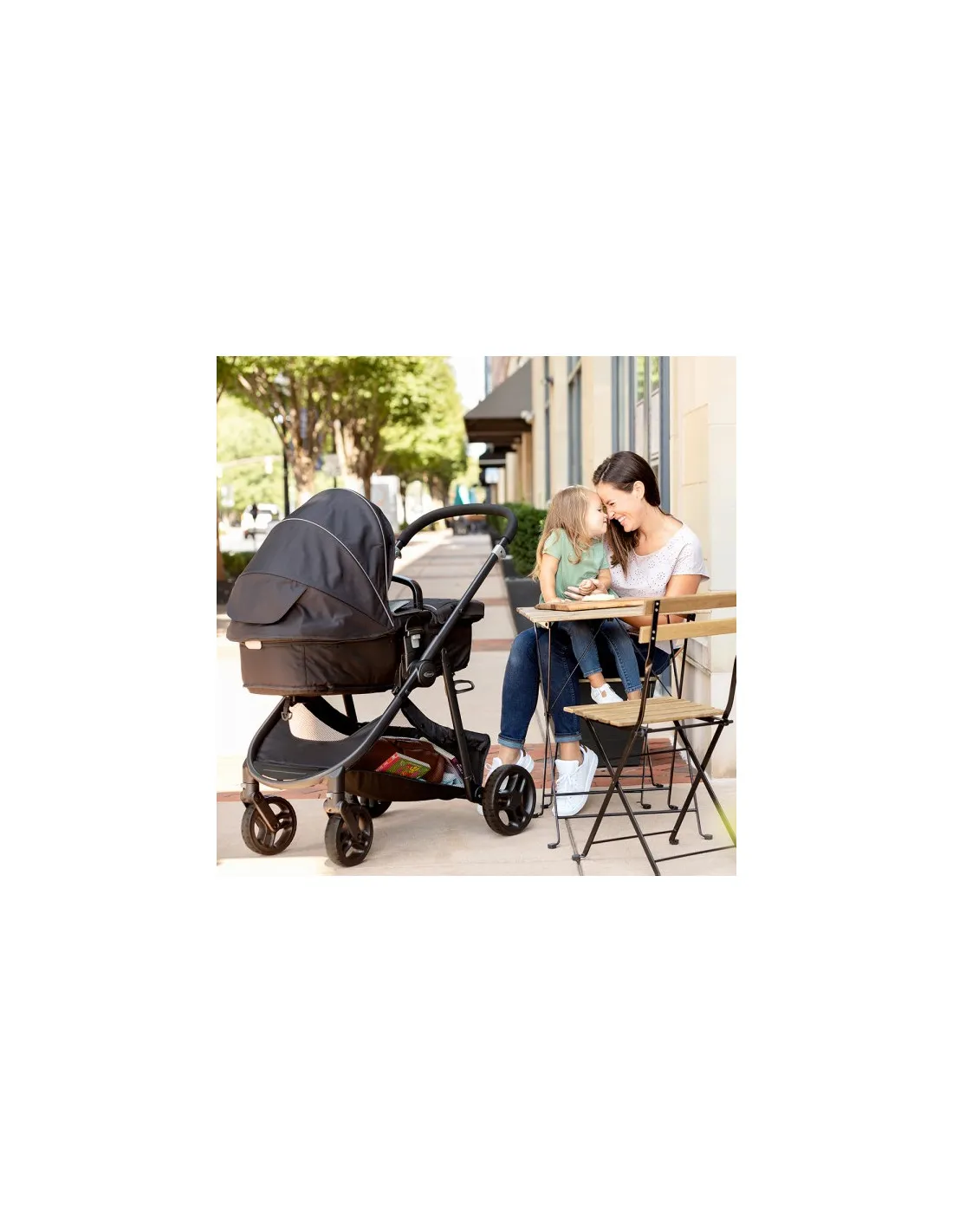 Coche de bebé tres piezas Transform 2 en 1 negro de Baby Graco