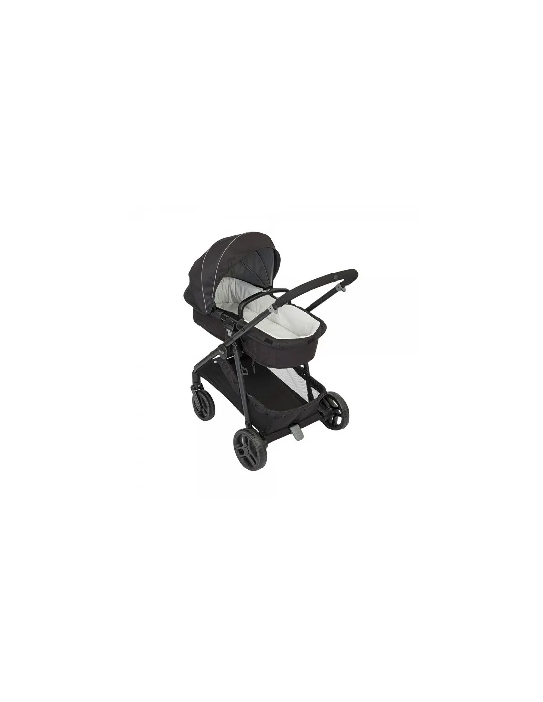 Coche de bebé tres piezas Transform 2 en 1 negro de Baby Graco