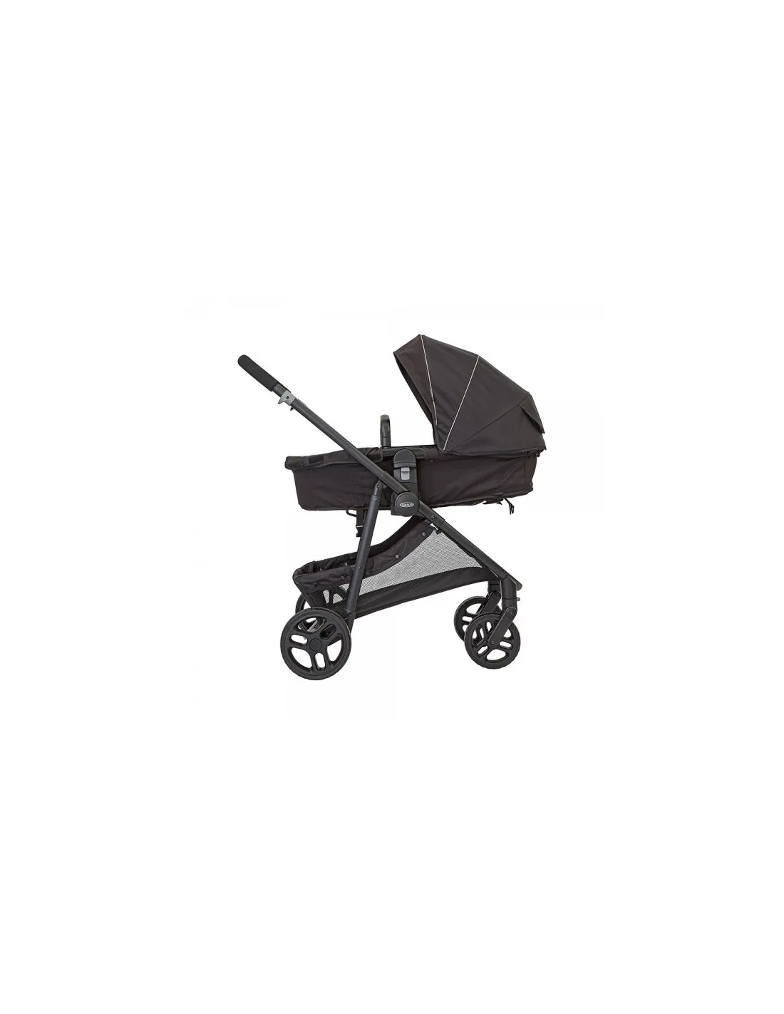 Coche de bebé tres piezas Transform 2 en 1 negro de Baby Graco
