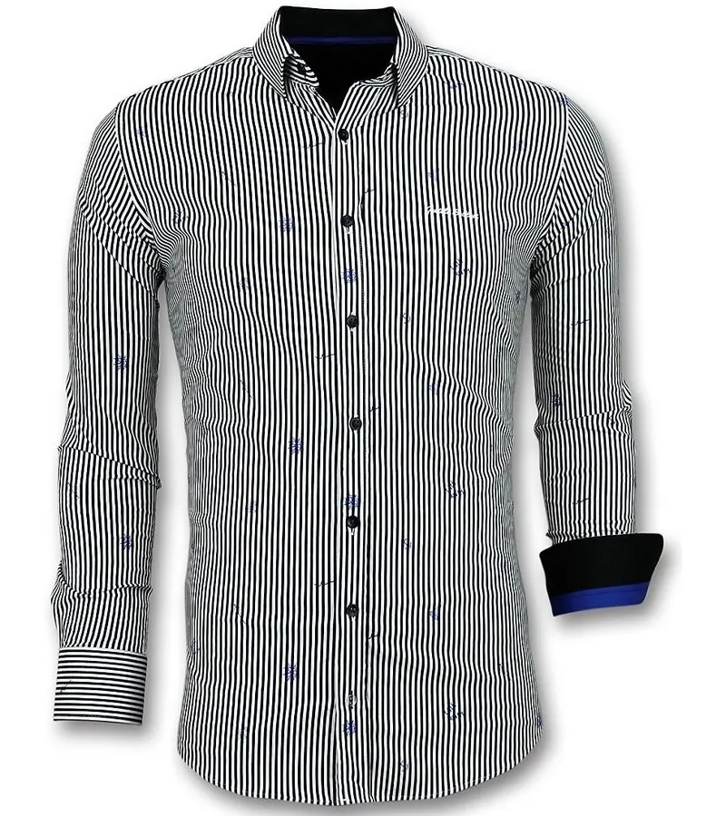 COMPRAR CAMISAS HOMBRE ONLINE  CAMISA A RAYAS  3026  BLANCO