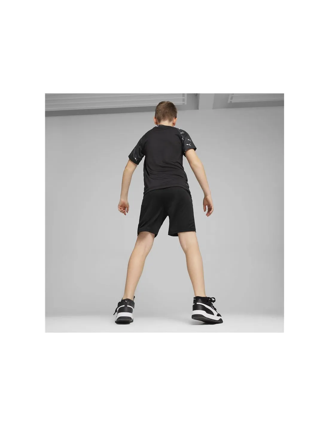 Conjunto Puma Active Ports AOP Negro Infantil