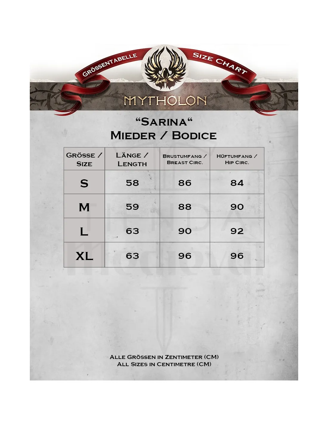 Corpiño medieval cuero modelo Sarina, marrón