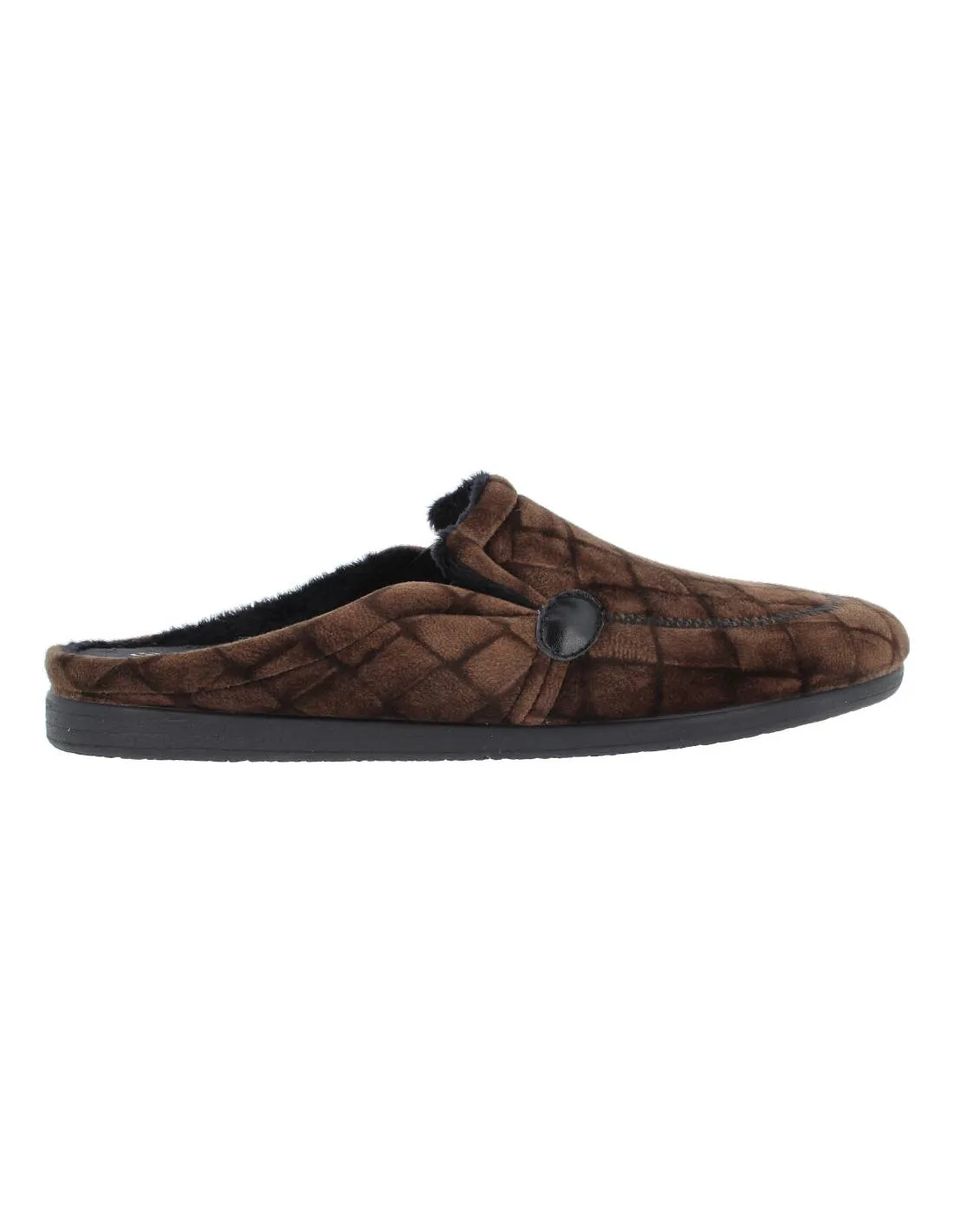 COSTA  ZAPATILLAS CASA ZUECO CUADROS MARRóN
