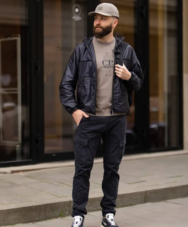 C.P. Company Gray logo cargo pants