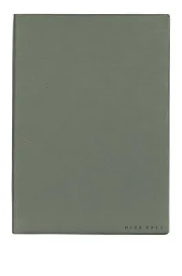 Cuaderno A5 de piel sintética granulada caqui