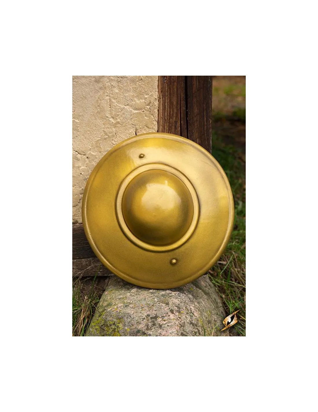 Escudo LARP esgrima medieval, látex dorado