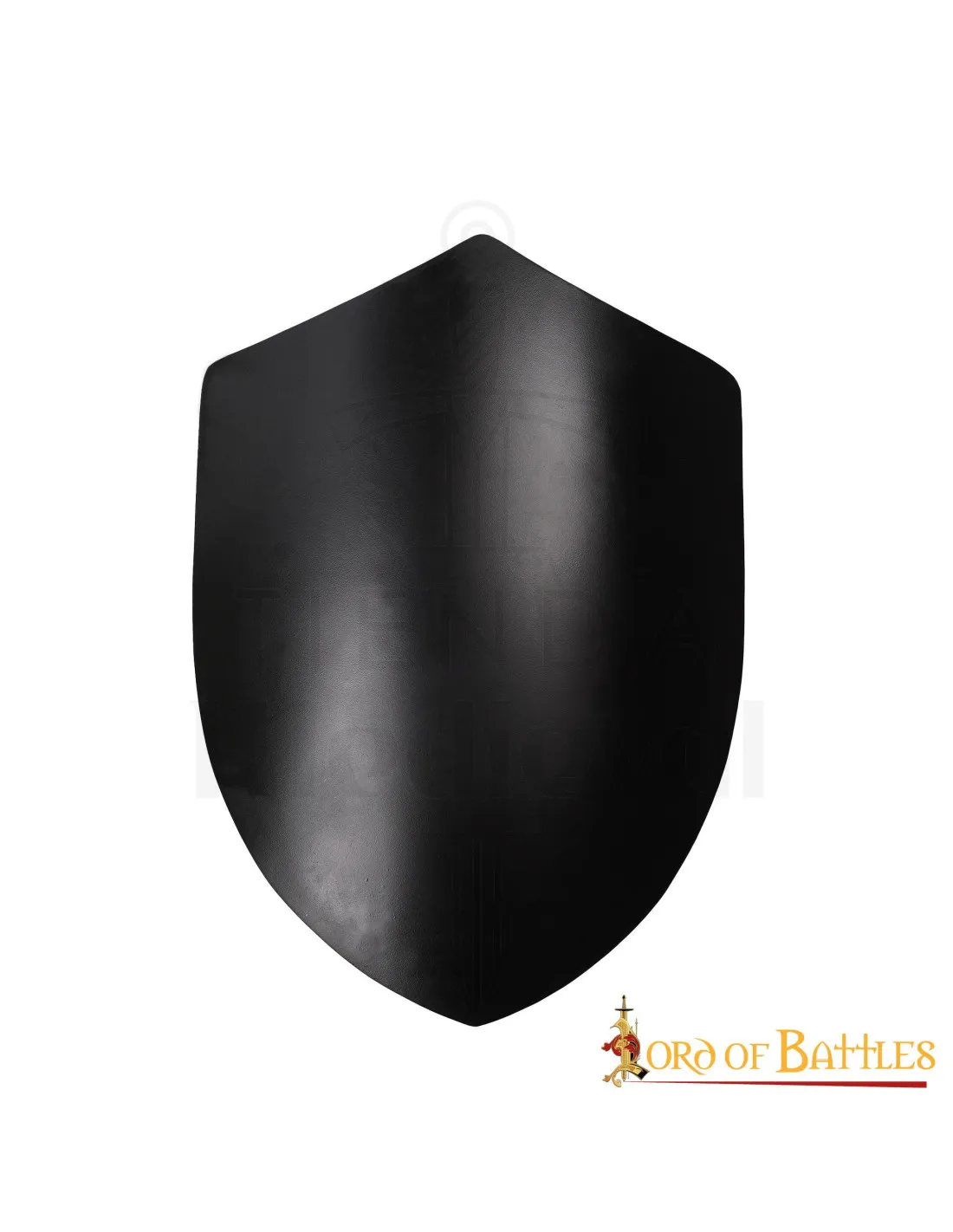 Escudo medieval negro liso, para personalizar