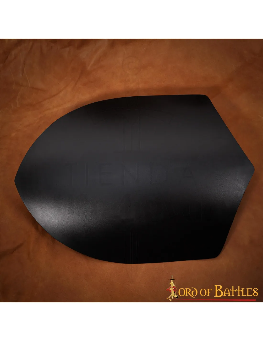 Escudo medieval negro liso, para personalizar
