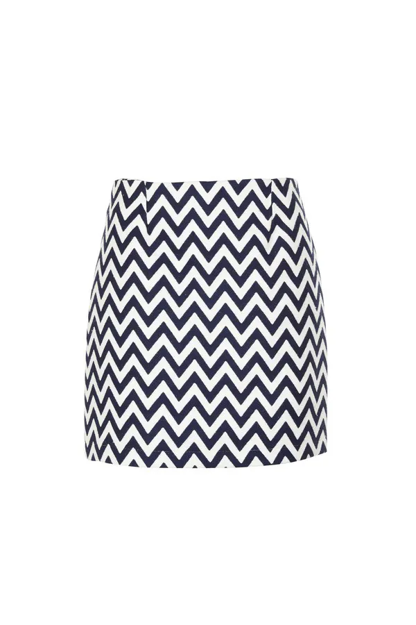 Falda Espiga Blanca y Azul