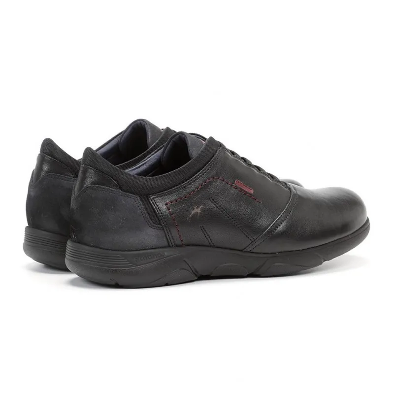 FLUCHOS Nolan F1062 Negro. Zapato Sport cordones hombre