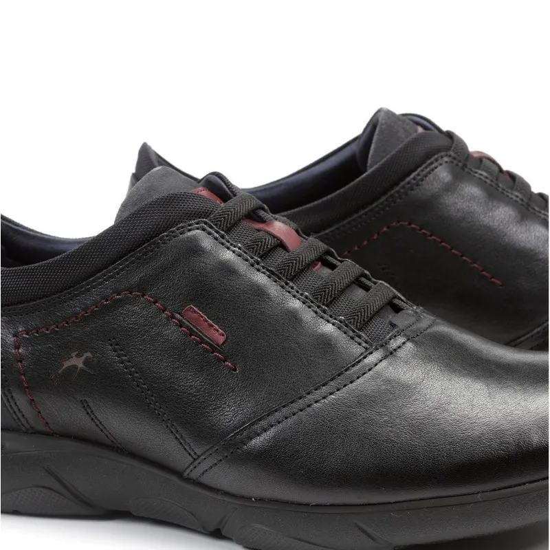 FLUCHOS Nolan F1062 Negro. Zapato Sport cordones hombre