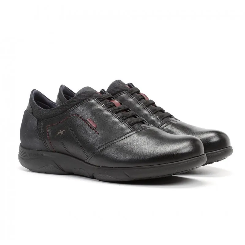 FLUCHOS Nolan F1062 Negro. Zapato Sport cordones hombre
