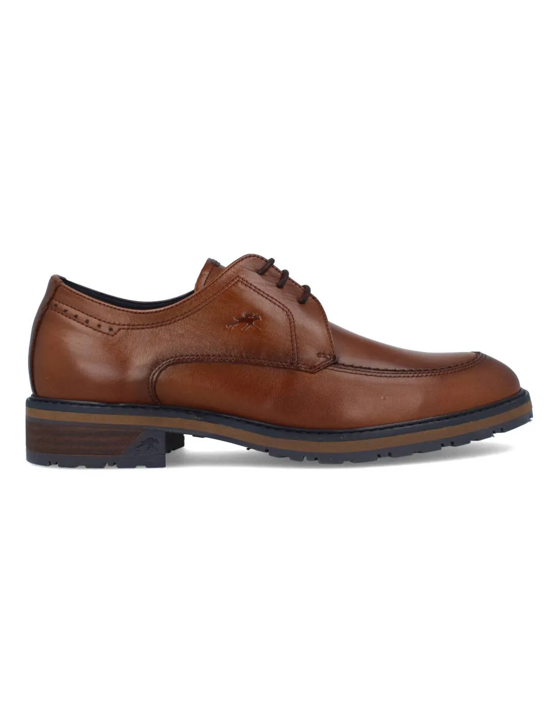 FLUCHOS  ZAPATO PIEL CORDONES HABANA CAMEL