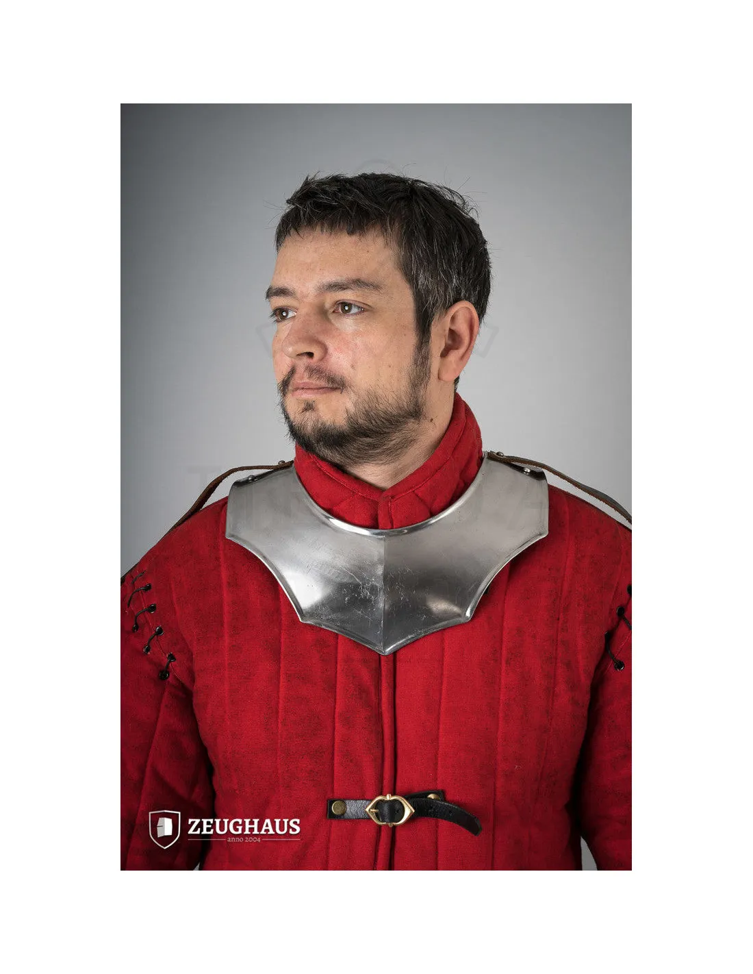Gorjal medieval Avenger en acero pulido