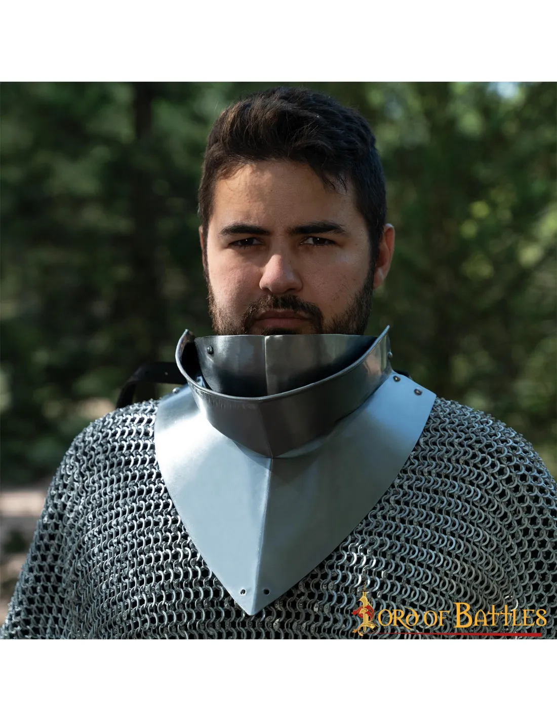 Gorjal medieval con babera, siglo XV