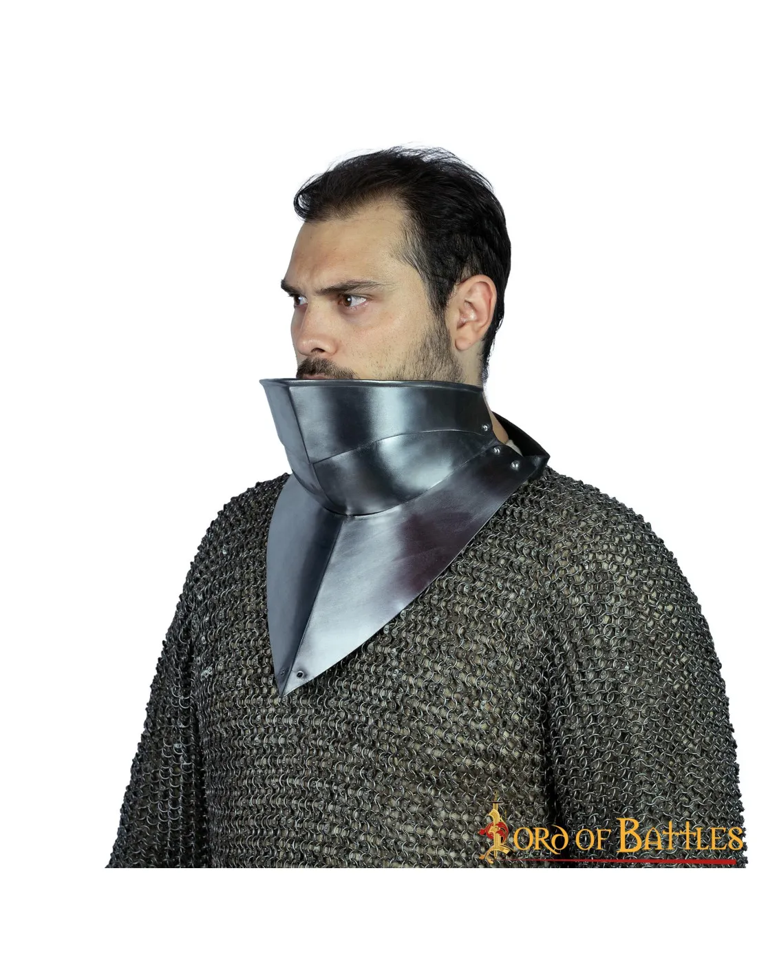 Gorjal medieval con babera, siglo XV
