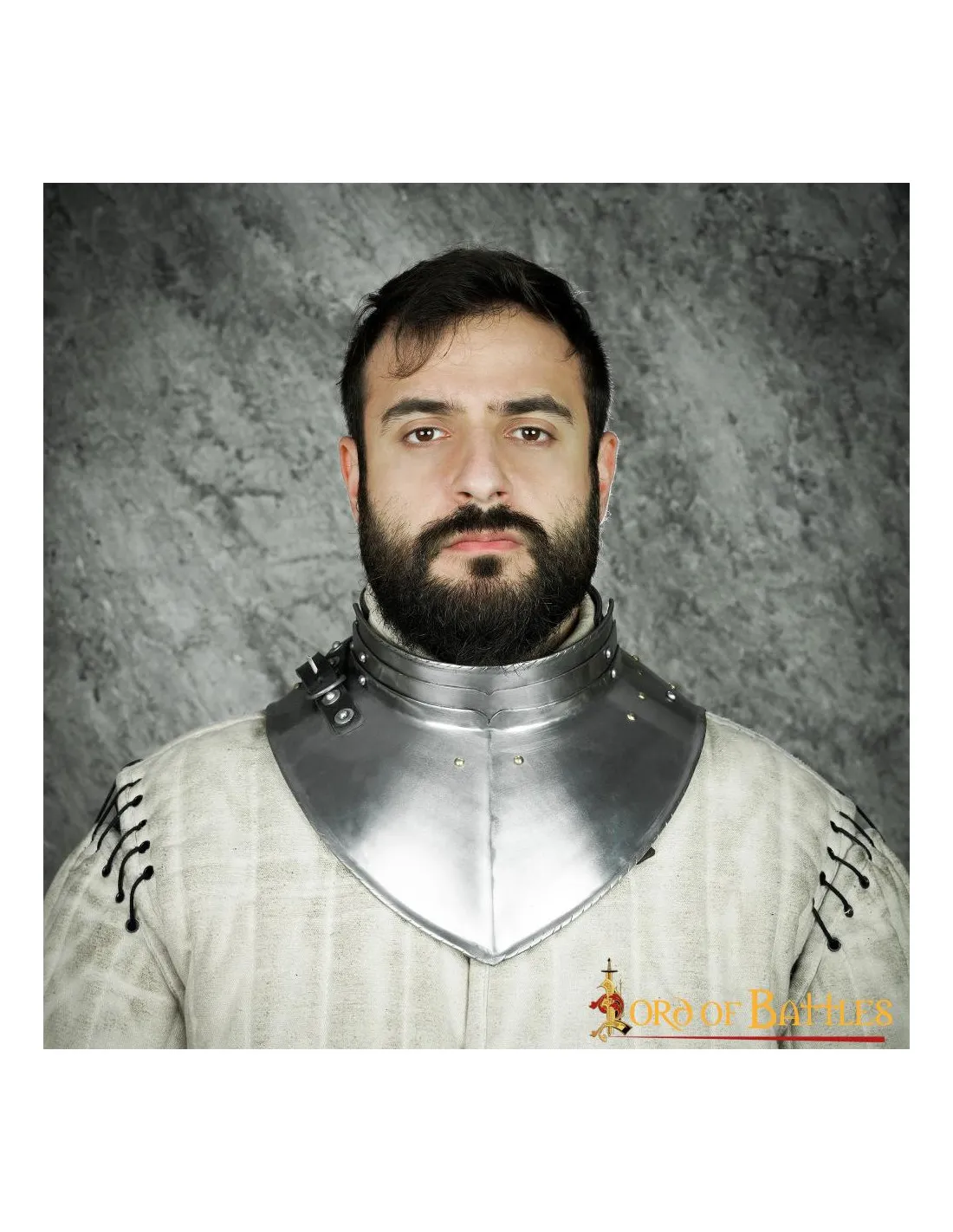 Gorjal medieval Edad Tardía, acero dulce
