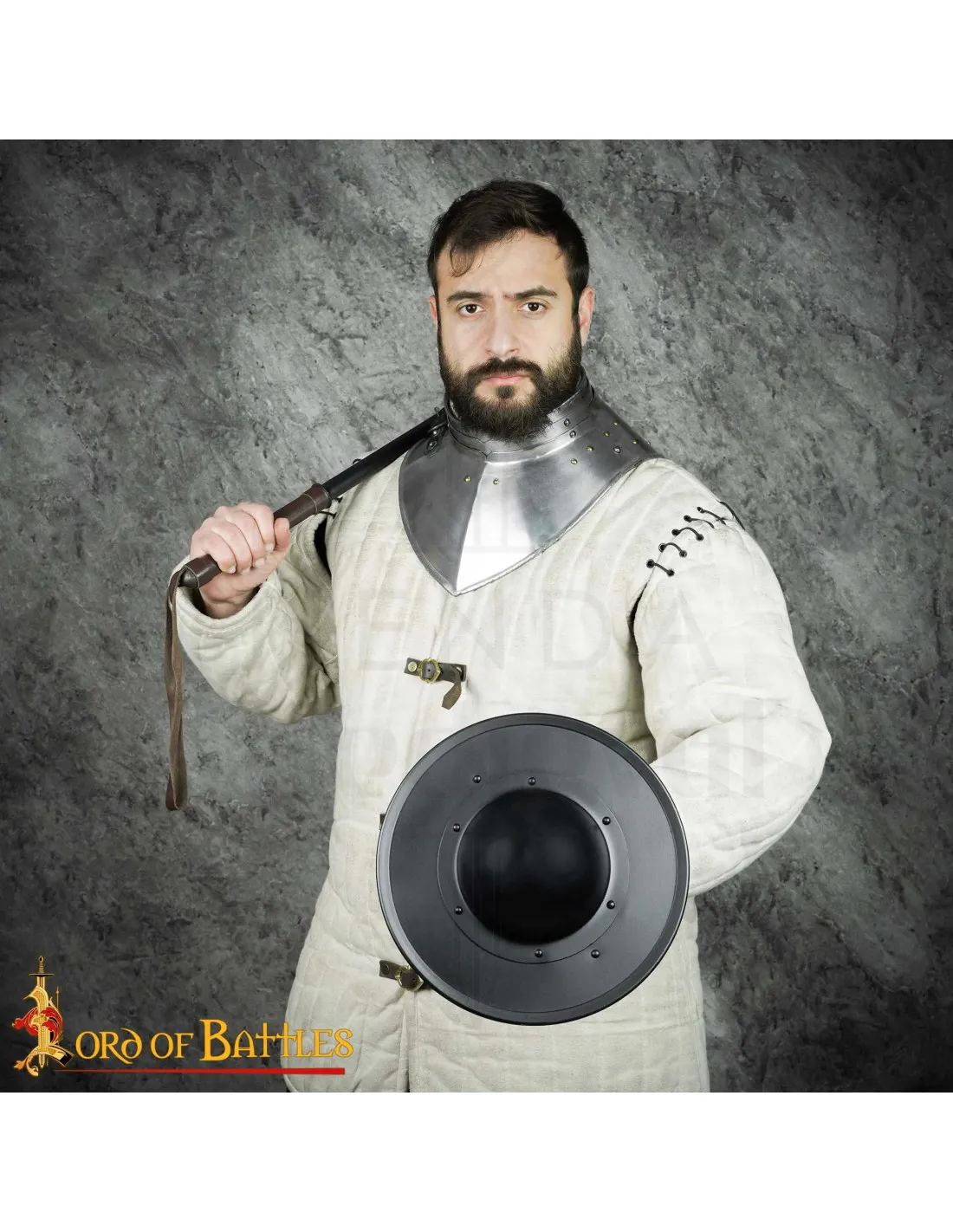Gorjal medieval Edad Tardía, acero dulce