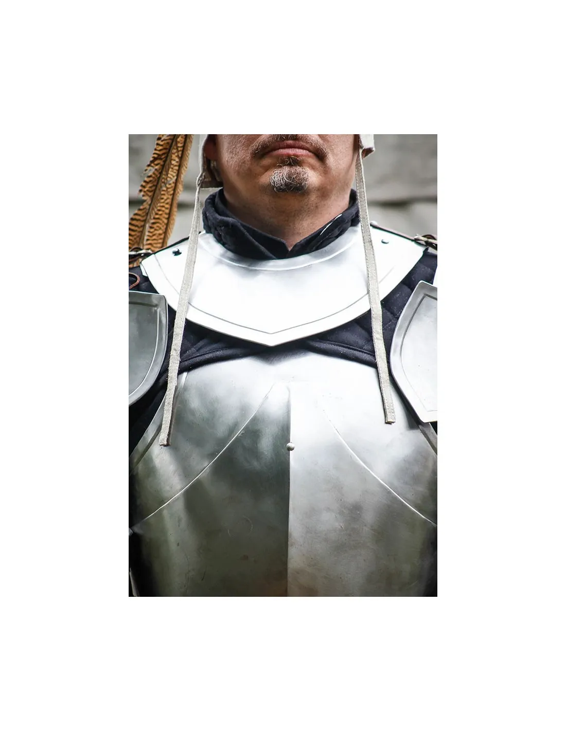 Gorjal medieval en acero modelo Rouven