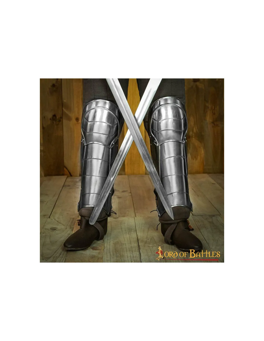 Grebas de fantasía medieval con rodilleras