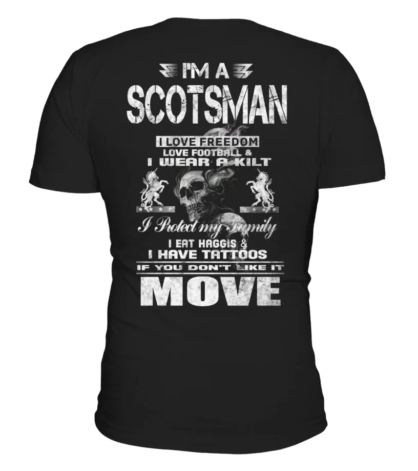 I'M A SCOTSMAN  LOVE FOOTBALL CAMISETA CUELLO EN V UNISEX