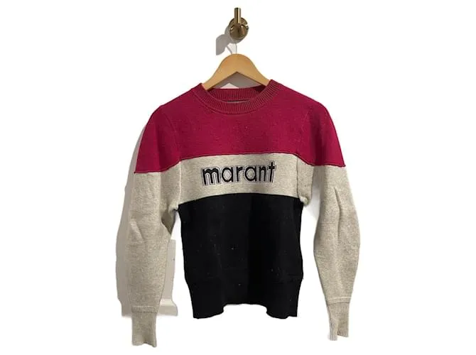 ISABEL MARANT ETOILE Punto Camiseta.Algodón Internacional XS Roja 