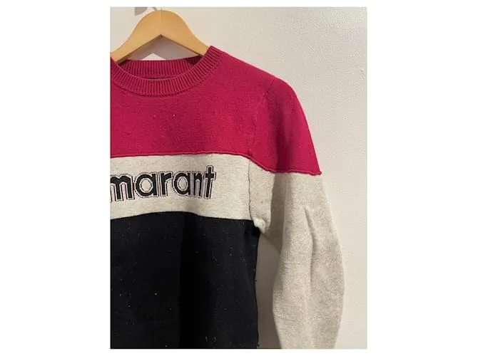 ISABEL MARANT ETOILE Punto Camiseta.Algodón Internacional XS Roja 