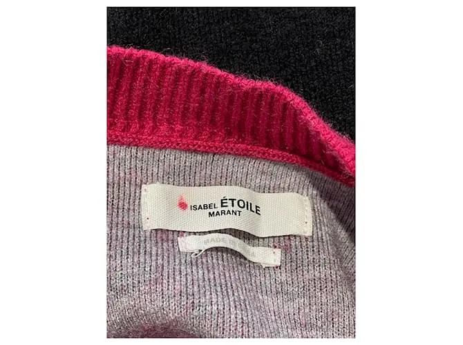 ISABEL MARANT ETOILE Punto Camiseta.Algodón Internacional XS Roja 