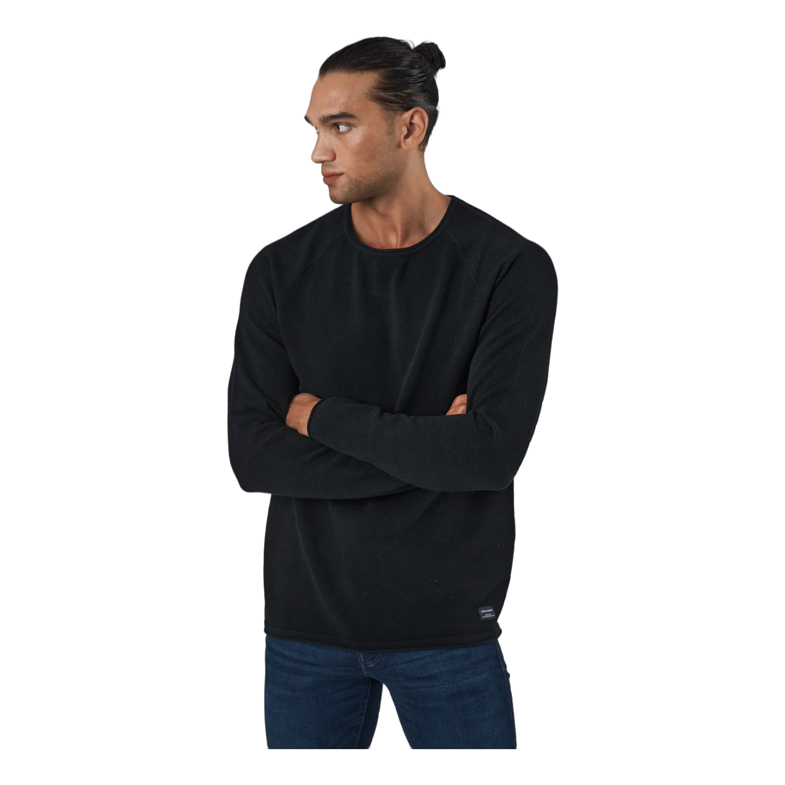 Jack & Jones Jjehill Knit Crew Neck Black
