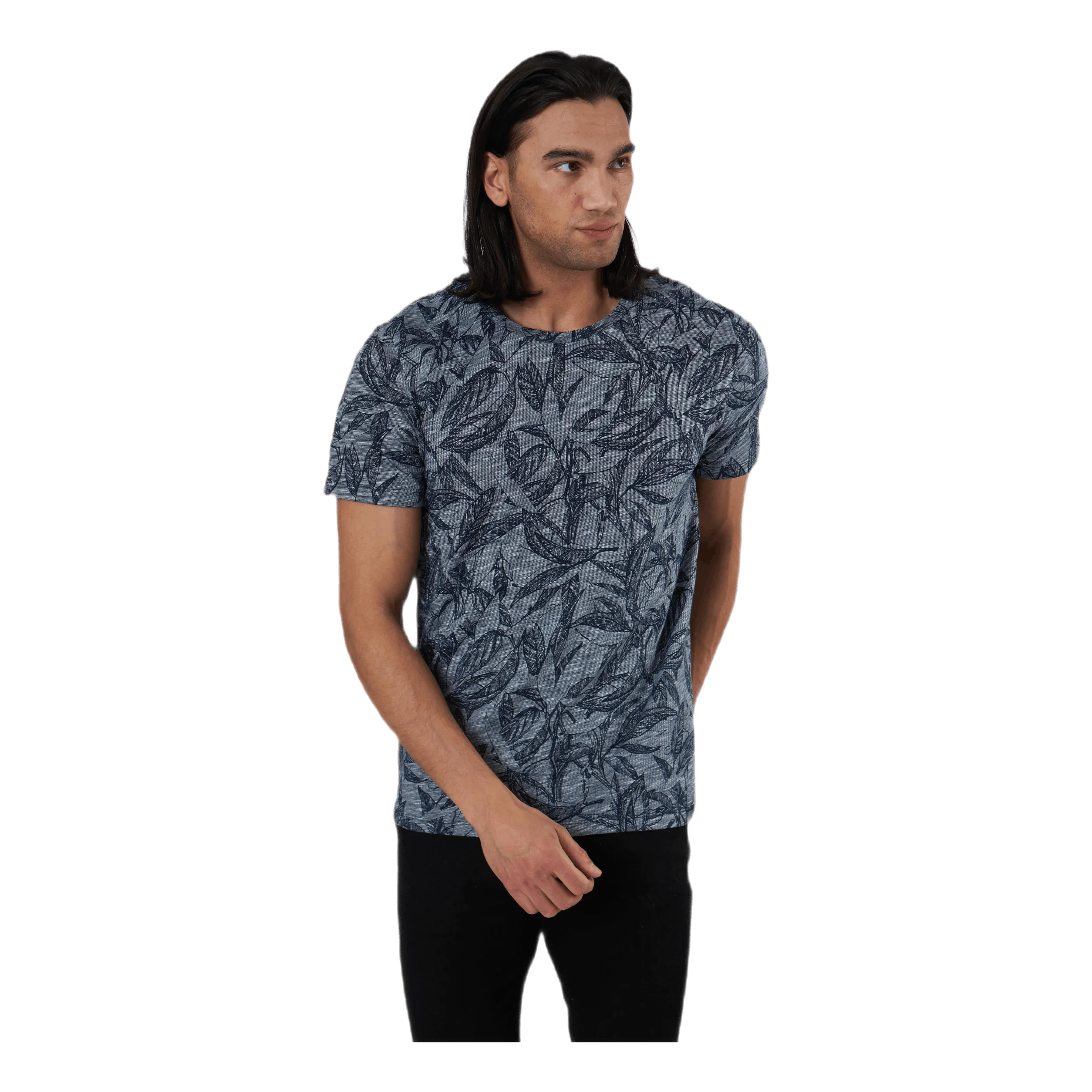 Jack & Jones Lefo Aop Tee Ss Crew Neck Blue
