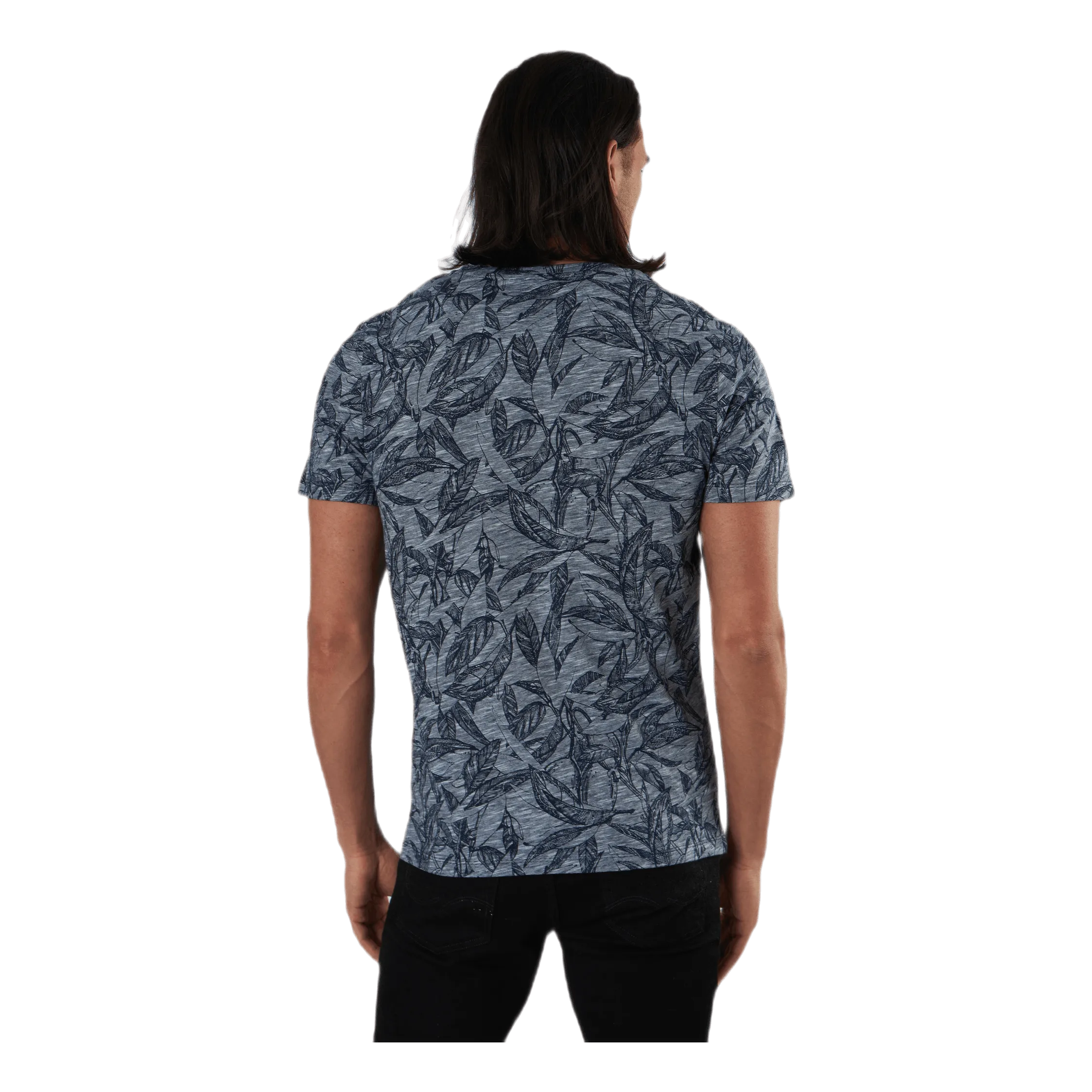 Jack & Jones Lefo Aop Tee Ss Crew Neck Blue