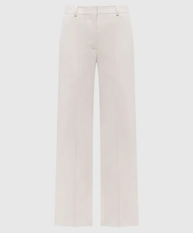 JOSEPH Beige wool flared pants
