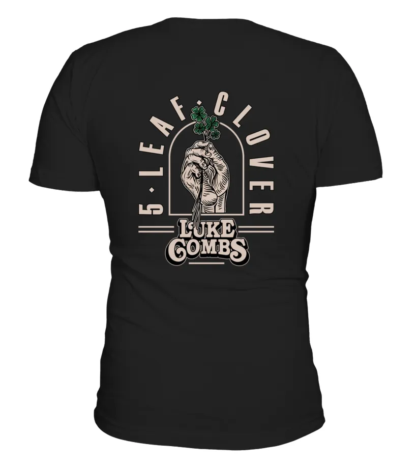 Luke Combs Merch Luke Combs 5 Leaf Clover Tee Shirt Camiseta cuello en V Unisex