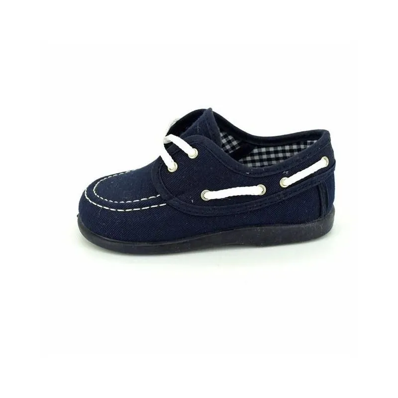 Nauticos de lona con cordon