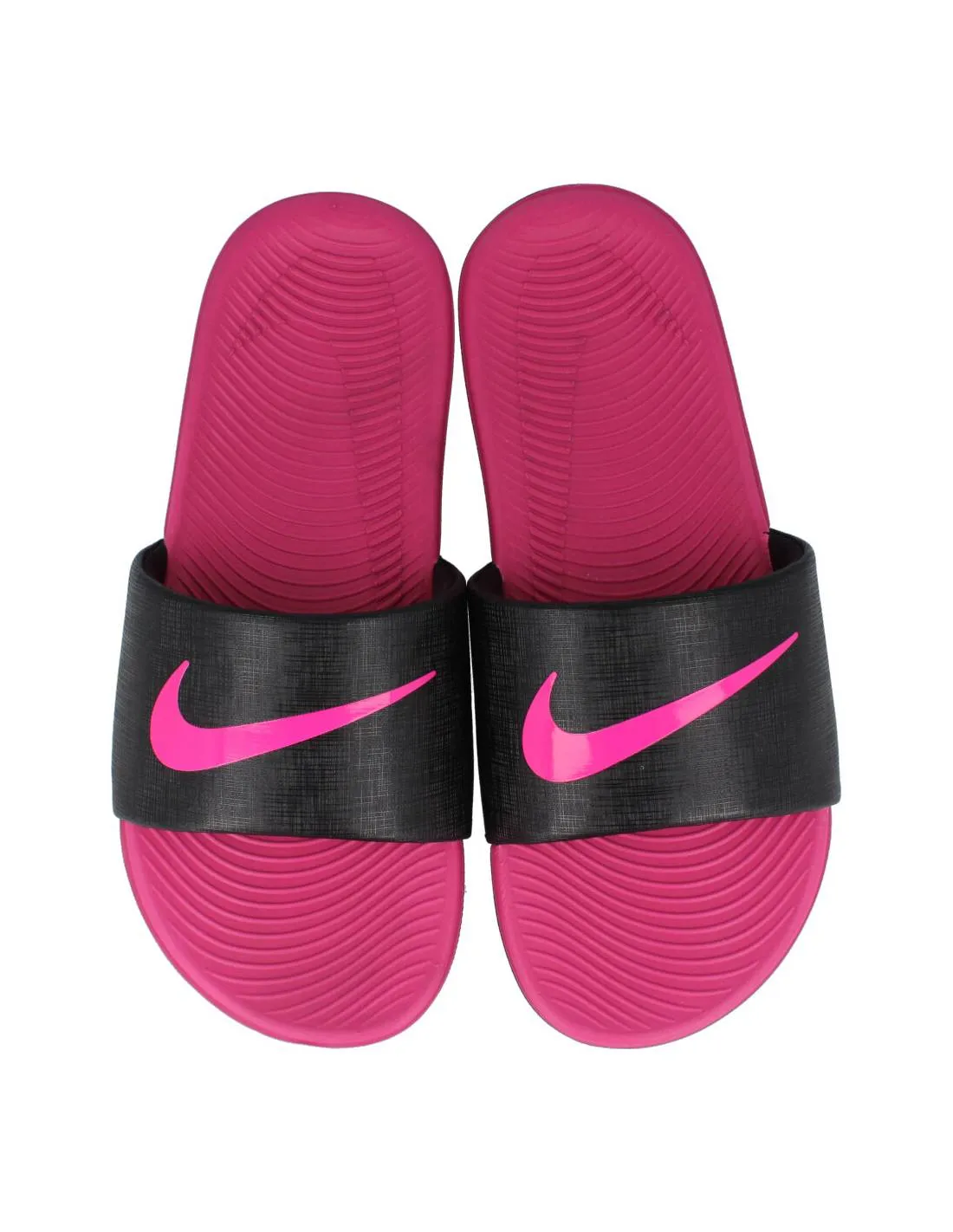NIKE  KAWA SLIDE (GS/PS) NEGRO FUCSIA
