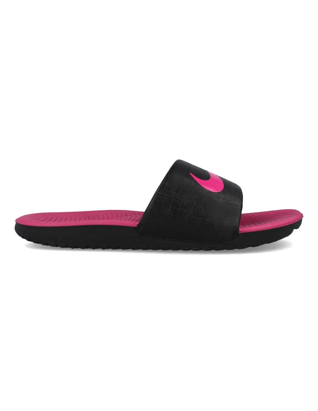 NIKE  KAWA SLIDE (GS/PS) NEGRO FUCSIA